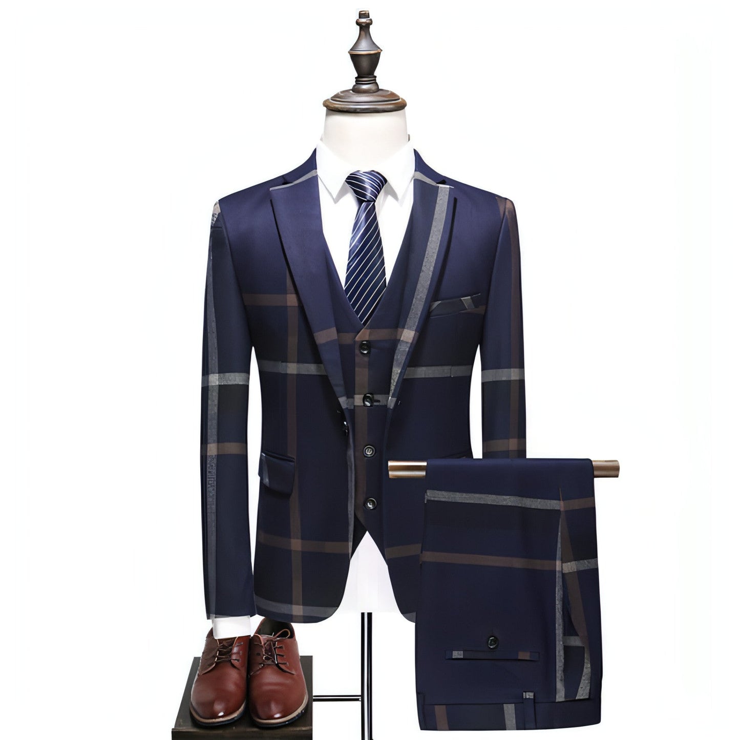 Men's Fashion Slim Single-breasted Suit Vest Pants Set